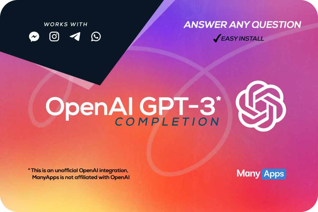 OpenAI GPT-3 for Manychat